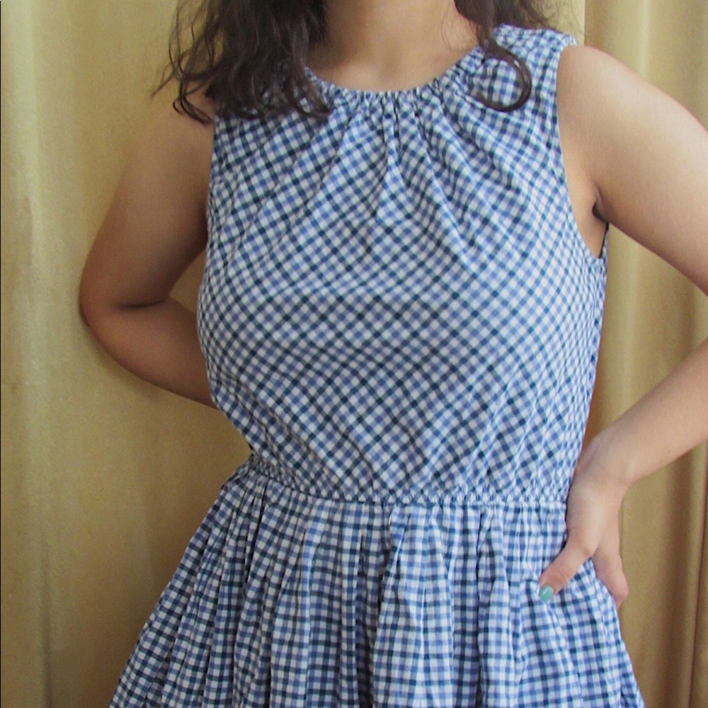 vintage inspired gingham midi dress!